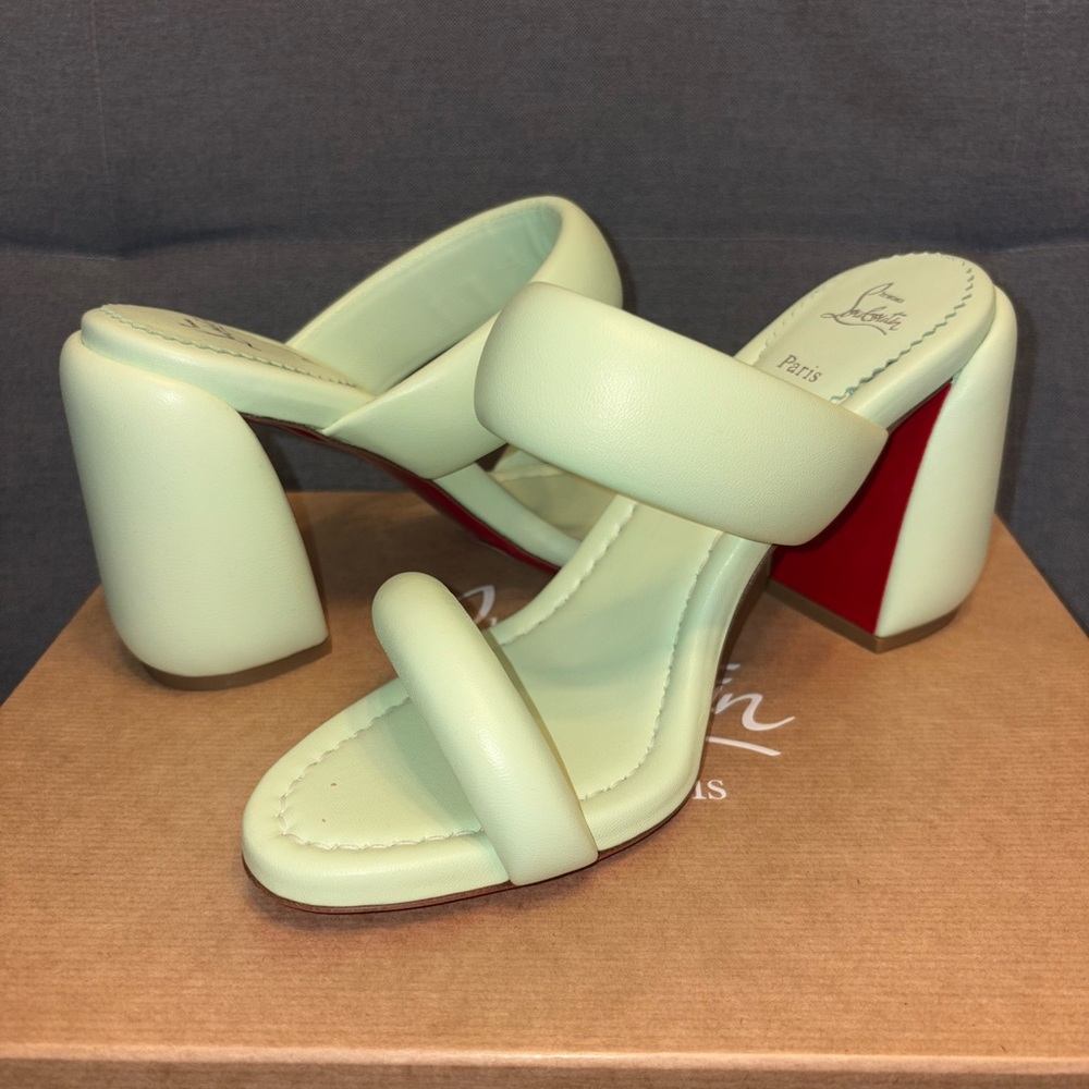 Nappa Inflama Sab 85 Christian Louboutin Women's Mint Green Heels